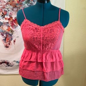 Ruffly Pink Top